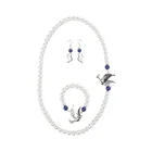 Topvekso мода, белый жемчуг ZPB Dove Zeta Phi Beta Sorority ожерелье браслет набор ювелирных изделий