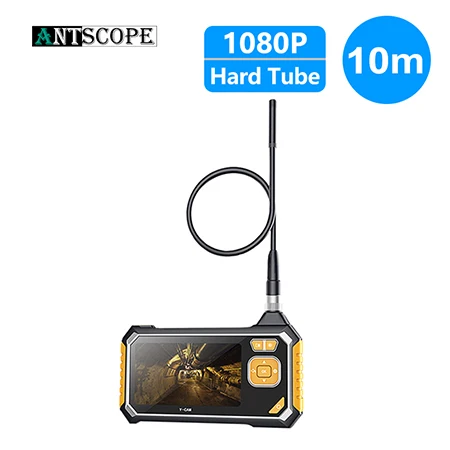 10M Hard Tube Antscope 1080P HD 8 мм промышленный эндоскоп 4,3 дюймов Авто Ремонт Инспекционная камера эндоскоп литиевая батарея змея твердая камера 19 - Цвет: 10M Hard Tube