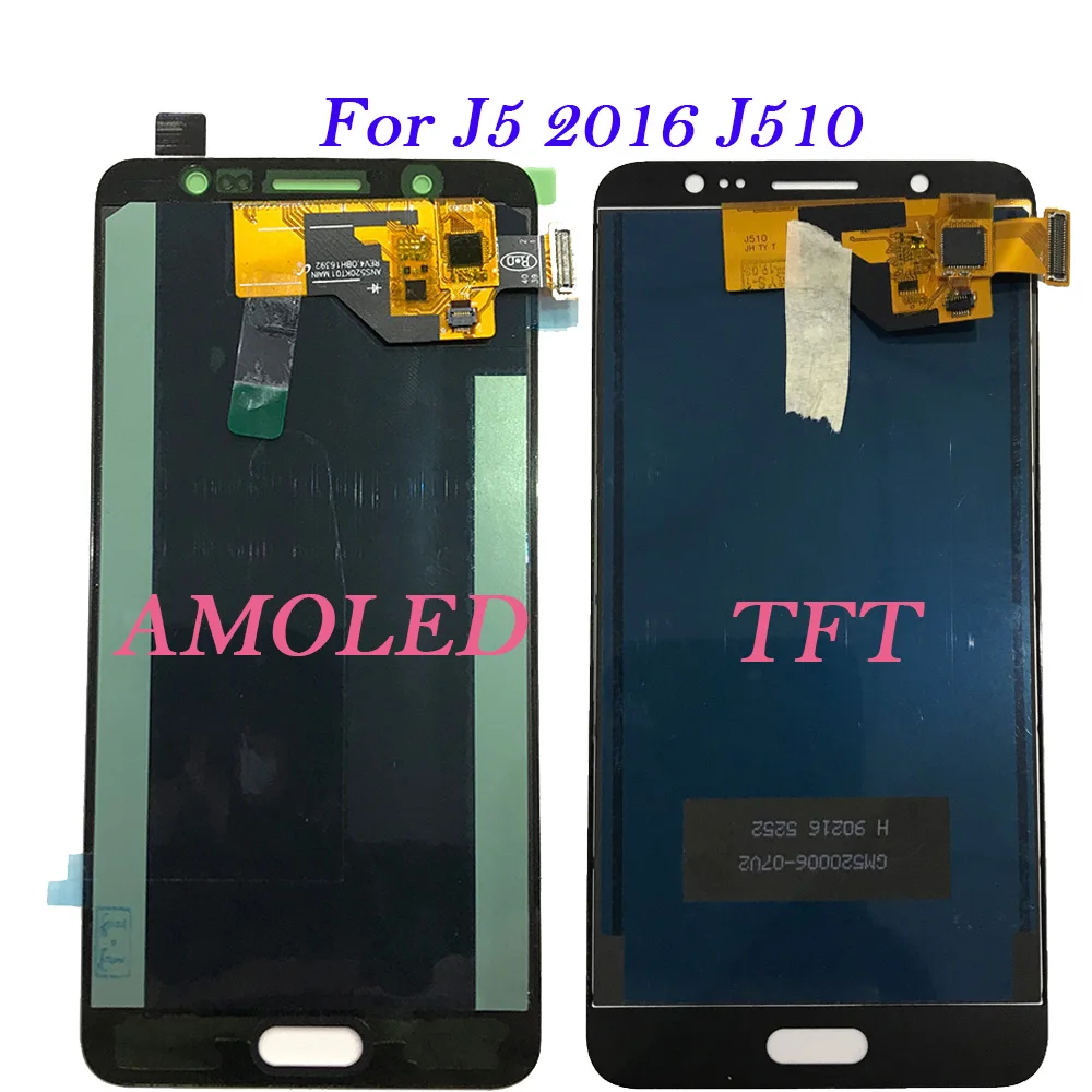 Тест AMOLED ЖК-экран для Samsung Galaxy J510 J510F J510G сенсорный экран дигитайзер ЖК-дисплей J5 2016