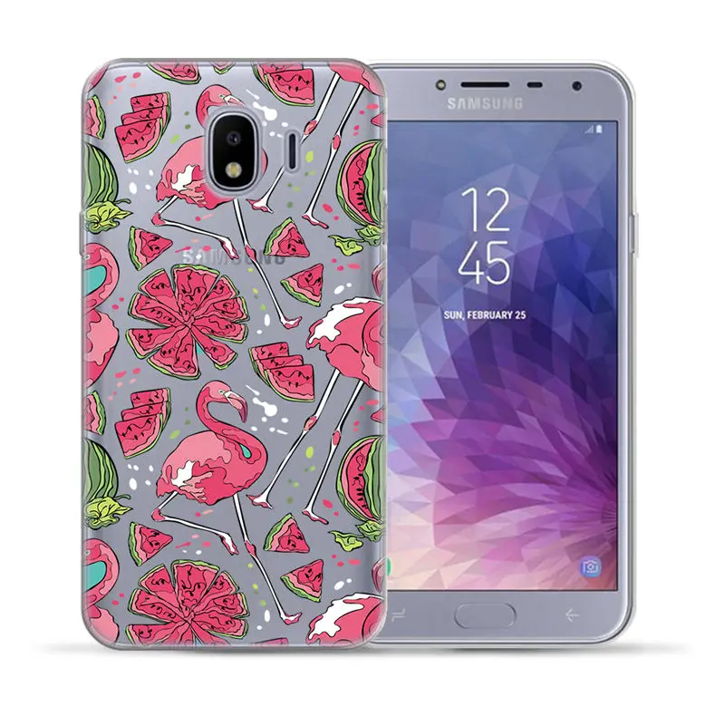 Мягкий чехол из ТПУ с единорогом и цветами для Samsung Galaxy J3 J7 J8 J6 J4 Plus 2018 J5 2016 2017 M10 M20 M30