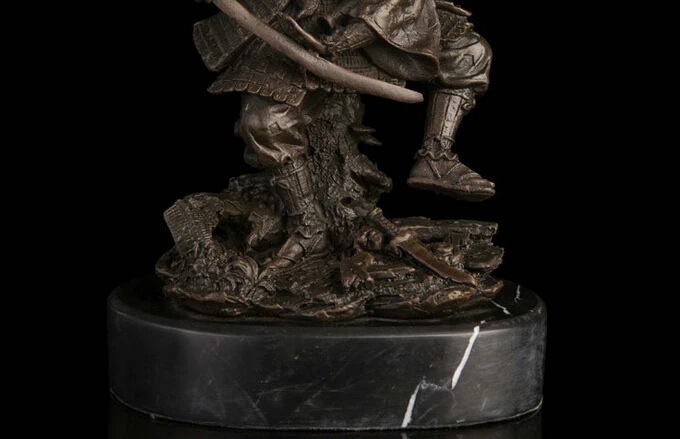 Art Deco Sculpture Japanese Samurai Bronze Statue Signed wholesale factory Arts outlets | Дом и сад
