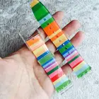 Ремешок силиконовый для наручных часов, многоцветный Радужный Браслет для часов, прозрачная пластиковая пряжка, аксессуары для мужских и женских часов, 19 мм 20 мм