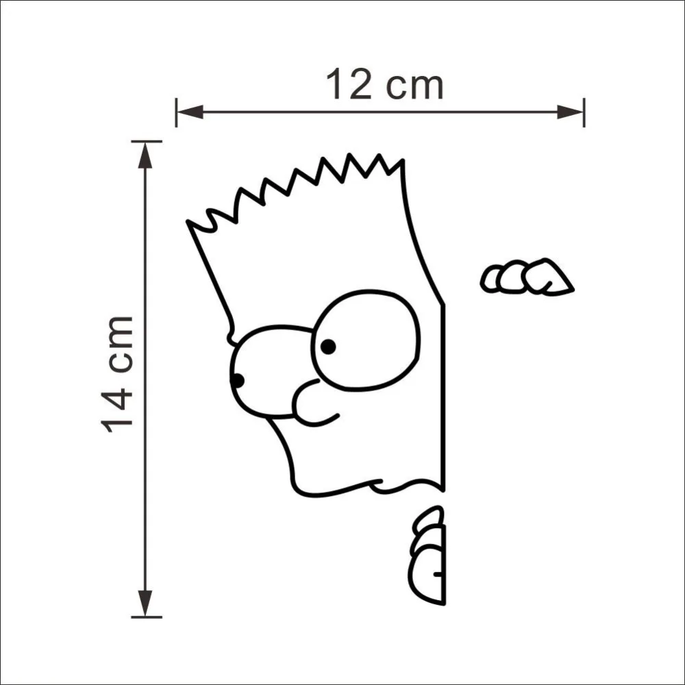 Черный Симпсон переключатель этикета Книги по искусству винил Наклейки на стену