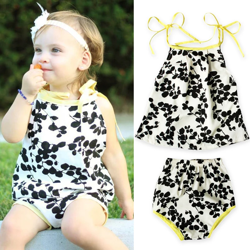 2017 Новый бренд Летняя Одежда для девочек комплекты одежды в повседневном стиле