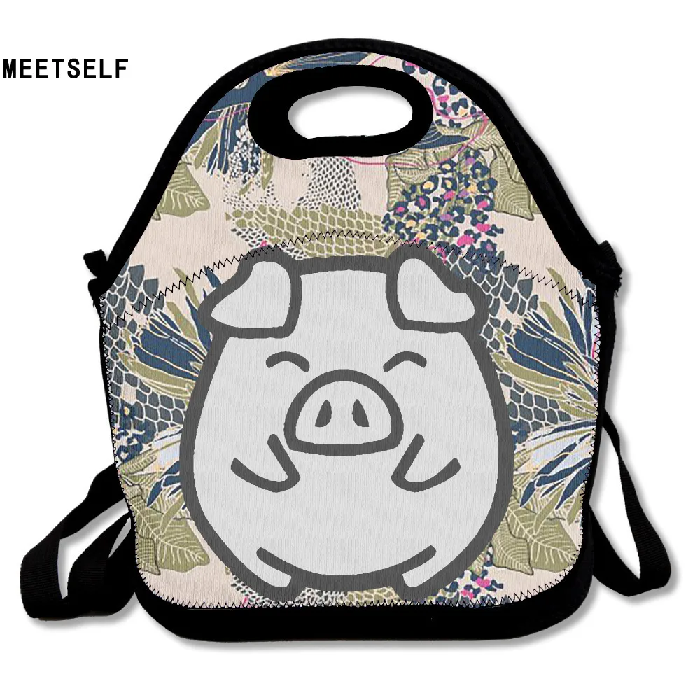 SAMCUSTOM 3D принт мультфильм милый Pig.png обед сумки изоляцией водонепроницаемый