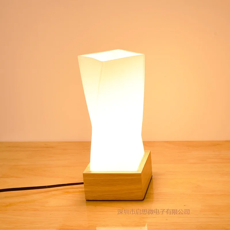 Новый стиль винтажный Лофт деревянная настольная лампа Деревянный свет E27 AC 110 V/220