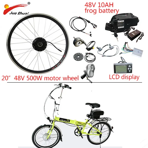 48V 10AH 500W LCD F 36 в 250 Вт 350 Вт 500 Вт комплект для переоборудования электрического велосипеда с батареей для 2" электрический велосипед Ступица колеса мотор Ebike E велосипед конверсионный комплект - Цвет: 48V 10AH 500W LCD F