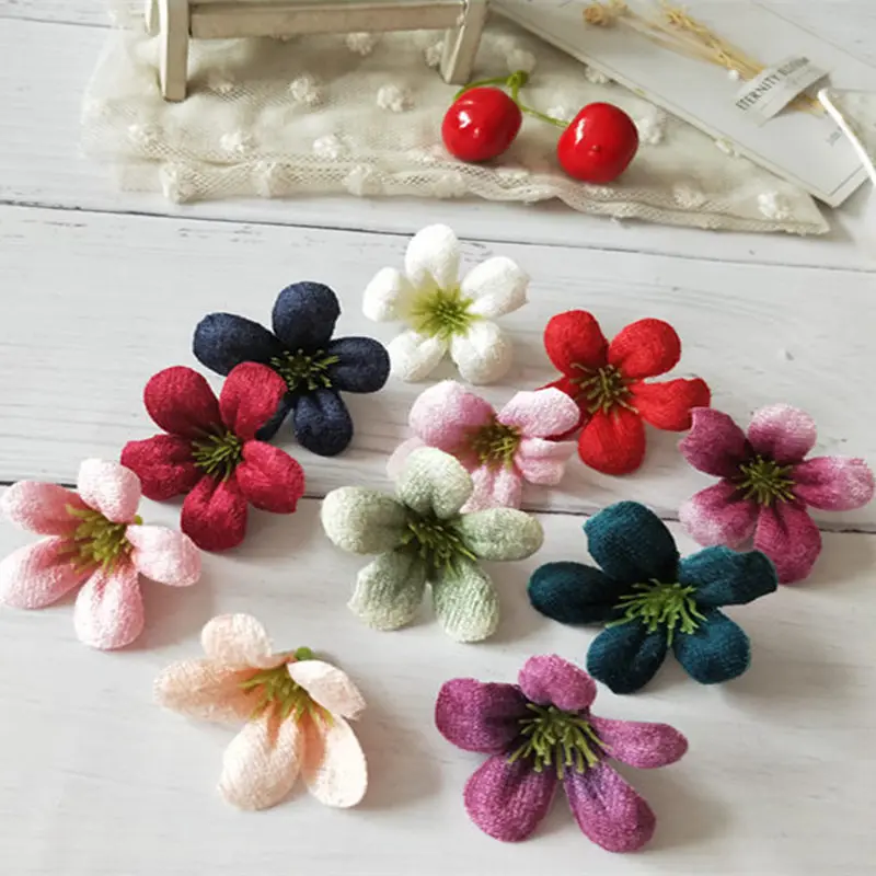 10 шт 4 см мини шелковая Орхидея искусственная Цветочная головка для свадебного