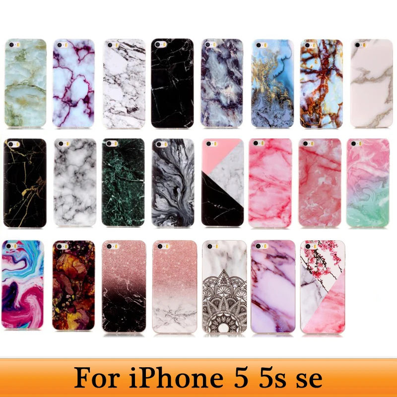 Чехлы для телефонов iPhone 5 S чехол SE силиконовый мраморный iPhone5 задняя крышка из ТПУ