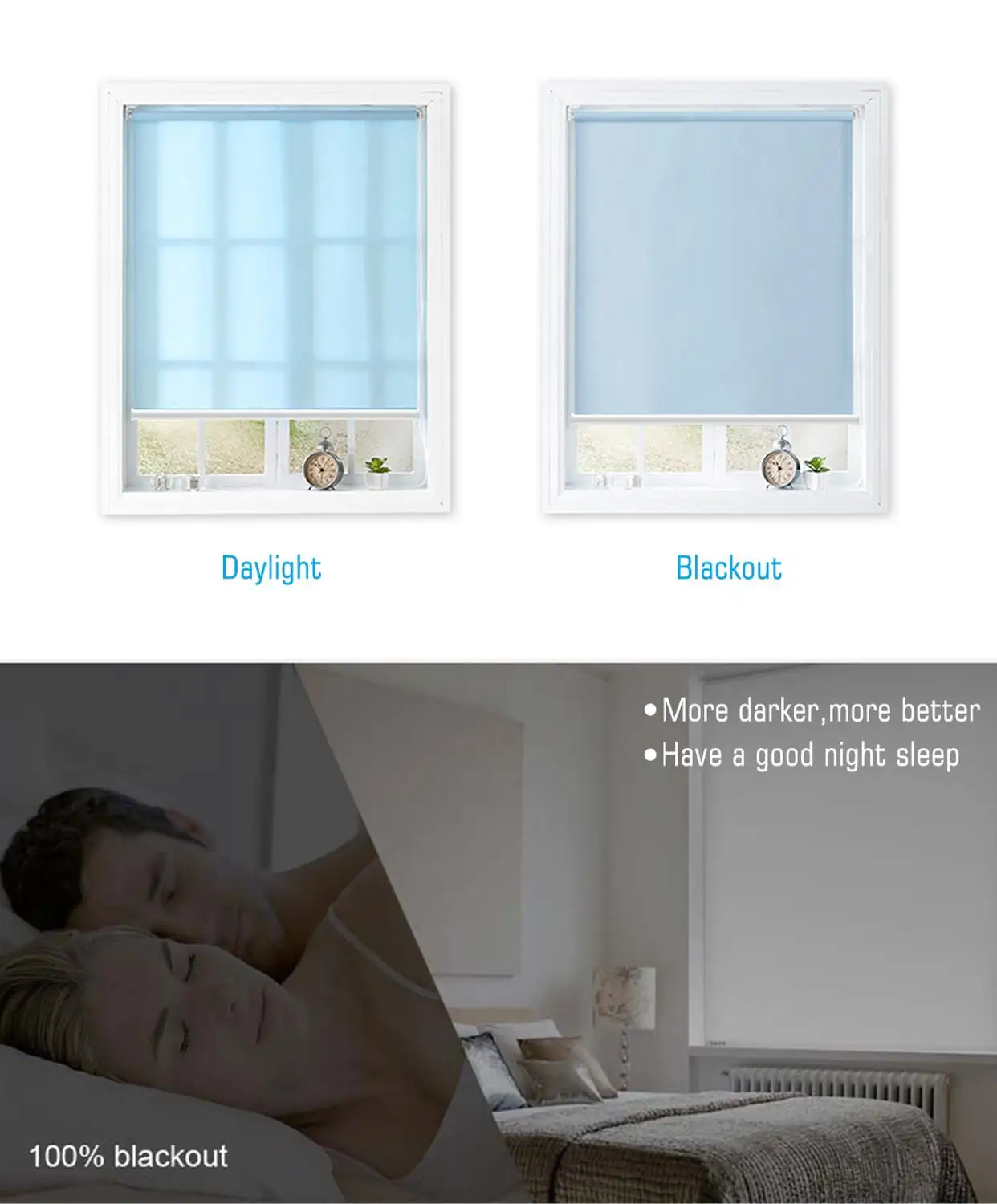 Keego Roller Blinds 100% Blackout Shades Cord Window Custom Curtains Pure Color Shutters Easy To Intall | Дом и сад