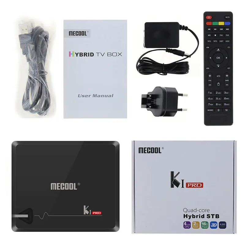 Mecool KI PRO Smart console tv prefix 4K Android tv box DVB S2/T2/C digital set top box 2G+16G H.265 2.4G/5.0G WiFi Media player