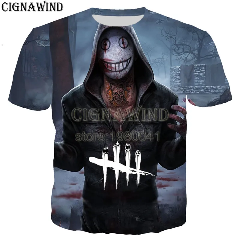 Новые летние топы женские/мужские футболки с 3D принтом игры Dead by Daylight повседневные футболки в стиле Харадзюку уличная одежда