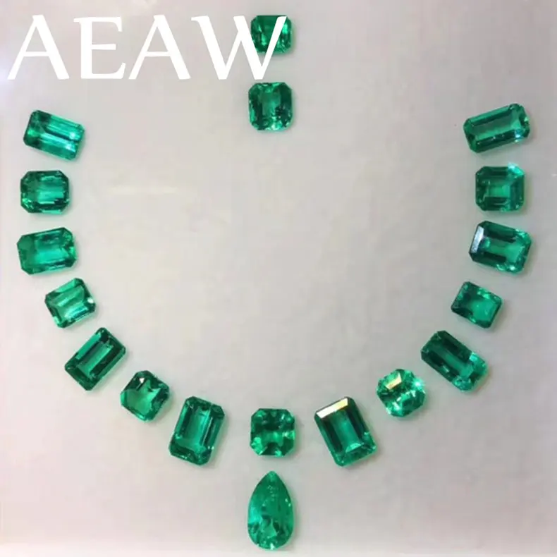 5ct AAA лабораторное создание колумбийский изумруд сердце Emgagement Кольцо Настоящее Твердое 14 к белое золото с грушей Муассанит для женщин