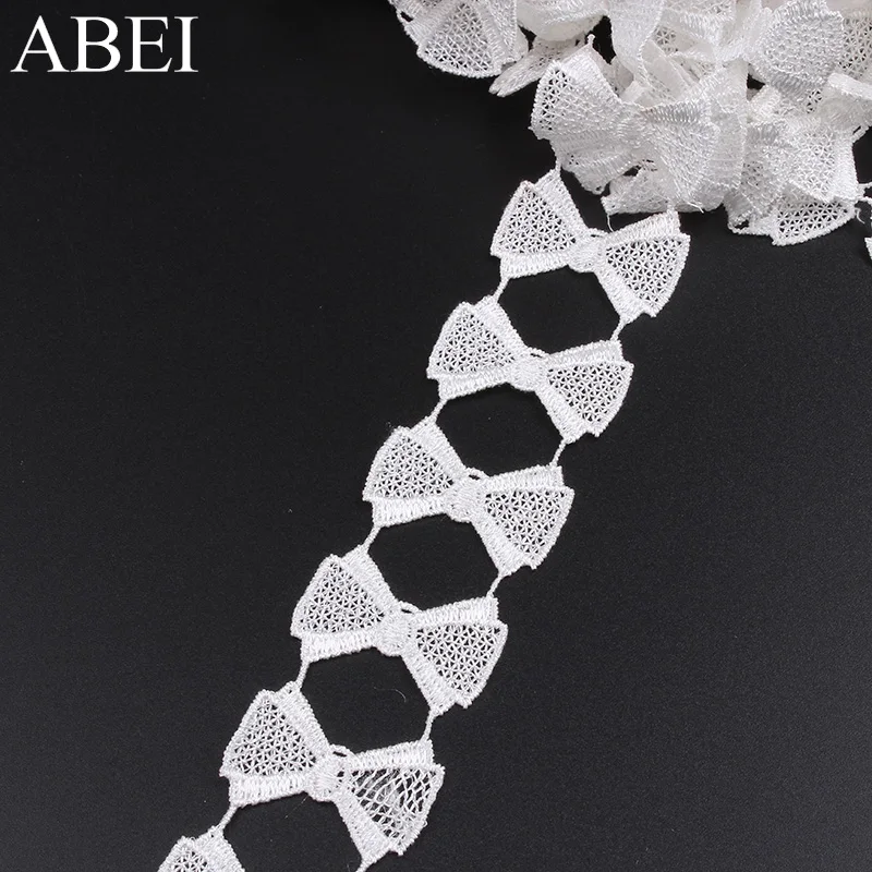 2 _ белая кружевная лента с бантом для аксессуаров одежды растворимая отделка