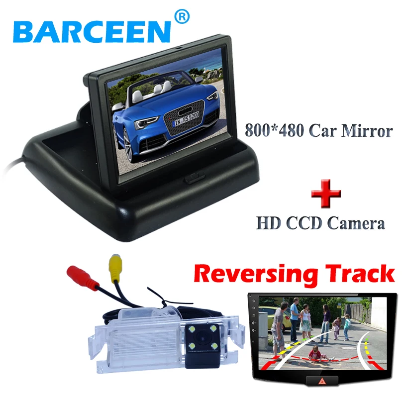

Supply from stock 4.3" foldable car reserve monitor+ car rearview camera Dynamic track line lens for Kia K2 Rio Hatchback