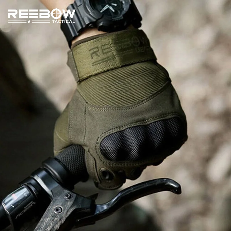 

Reebow Tactical Military Outdoor Hard Knuckle Gloves Full Finger Motorcycle Gloves Army Gear Sport Shooting Paintball Hunting