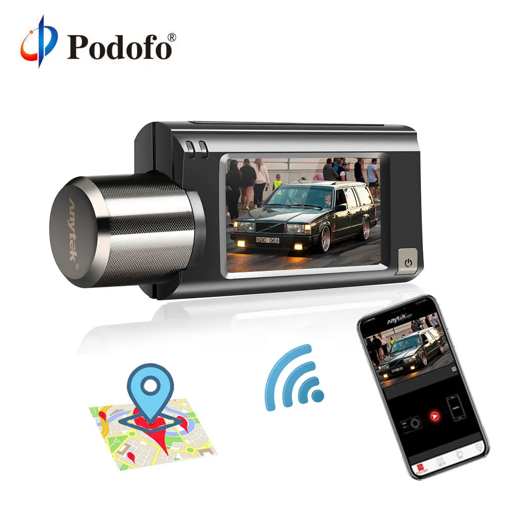 Podofo 2 45 &quotрегистраторы NTK96658 dvr автомобиля камера gps воспроизведения Wi Fi ночное
