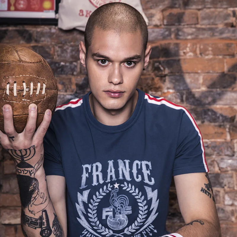 AKCLUB Brand2018 New World Cup Frence отдыха Для мужчин с короткими рукавами футболка тенденция
