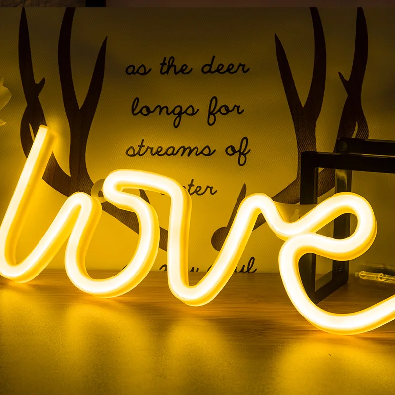 Светодиодный неоновый светильник с питанием от USB домашний декор модельная лампа