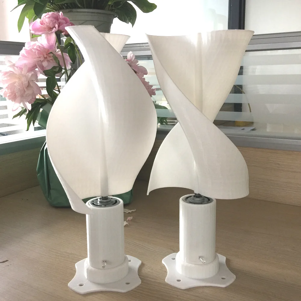 

Micro Wind Turbine With LED Light Vertical Wind Generator With 2 Blades Started At 0.05m/s For New Energy Class