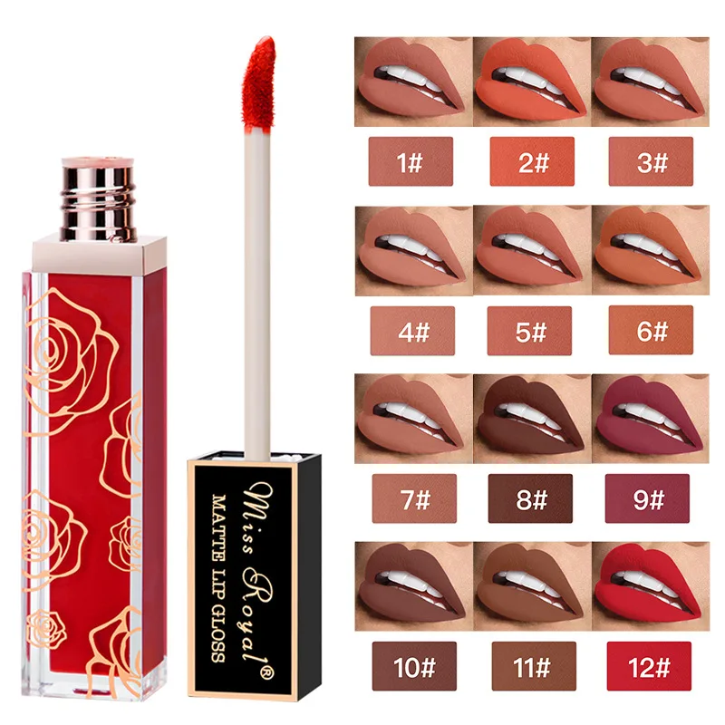 Матовый жидкий блеск для губ матовая матовый стойкая Косметика