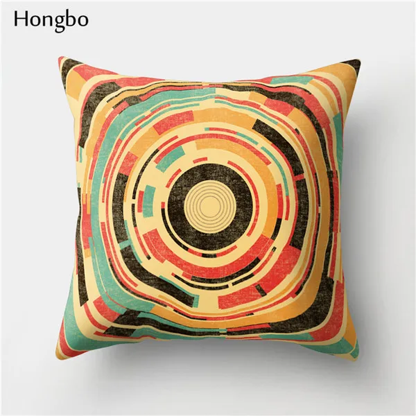 Hongbo 1 шт., креативный чехол для подушки с рисунком солнца, птиц, гор, чехол для подушки, наволочка для кровати, чехол для подушки для автомобиля, дивана, домашний декор - Цвет: 14