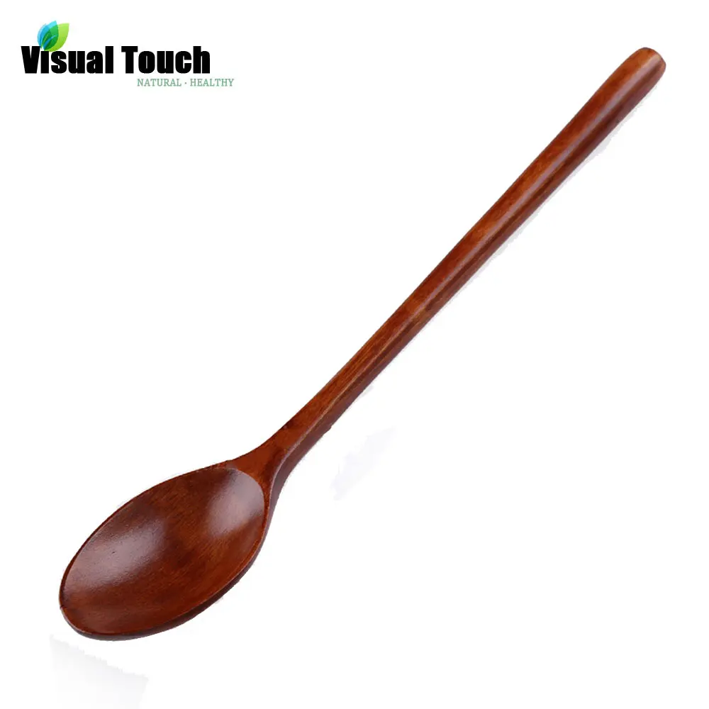 Визуальная деревянная ложка ручной работы из темного/светлого дерева кухонная