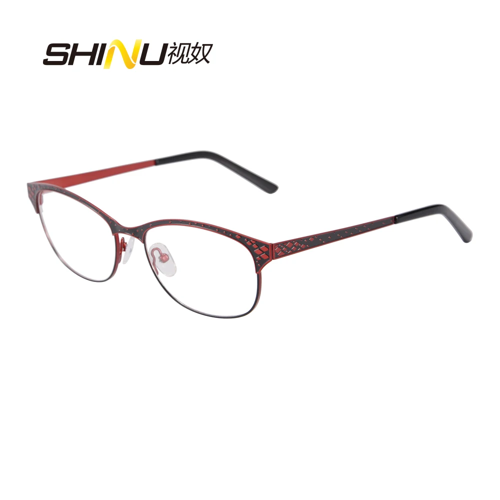 

Очки женские двойные с покрытием из нержавеющей стали, брендовые дизайнерские винтажные очки в ретро стиле, оптическая оправа для близорук...