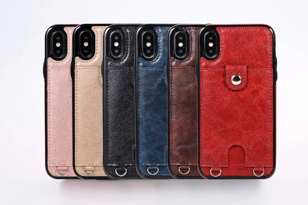 Для iphone XS MAX XR X 7 8 plus чехол Роскошный pu кожаный бумажник карта с плечевым ремнем Чехол для телефона s для iphone 6 6S plus