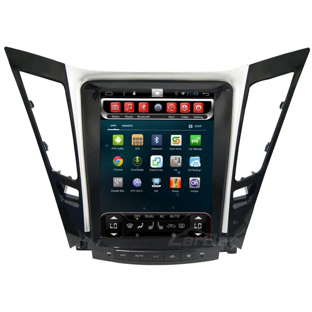 CARBAR 10," вертикальный ips экран Android автомобильный DVD gps Navi Радио стерео плеер для hyundai Sonata 2010- 2 Гб ram 32 Гб rom
