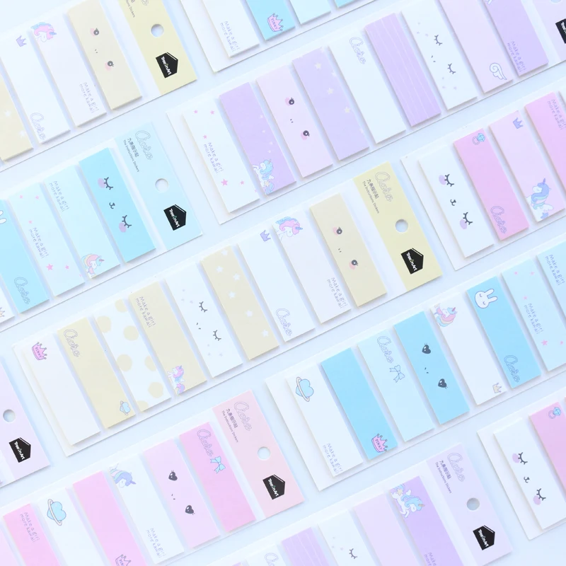 

Новинка, самоклеящиеся блокноты Domikee с милым мультипликационным соединением для учеников школы, блокнот для записей/индексная этикетка для...