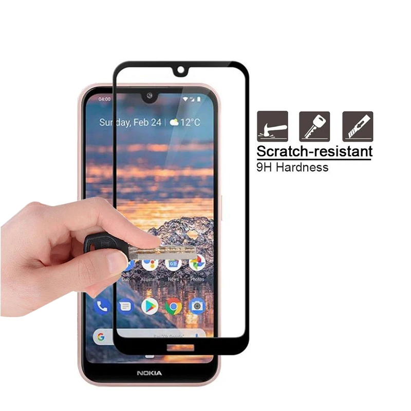 Закаленное стекло с полным покрытием для Nokia 4 2 TA 1157 1150 1133 Защитная пленка экрана