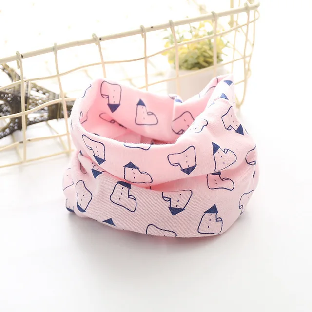 Здоровые хлопковые детские шарфы для храпа, Kawaii, мультяшный снуд для детей, цветочный шарф для малышей, кольцо для мальчиков, маленькие шарфы для девушек - Цвет: 5