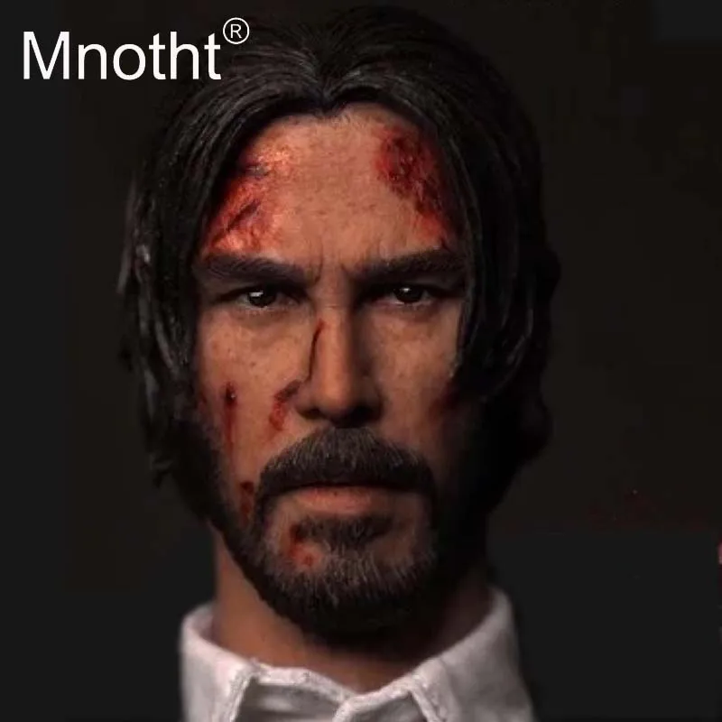 

Убийца Keanu голова лепим для 12 дюймов Фигурки игрушки Смола Модель коллекции 1/6 масштаб мужской солдат глава резьба Mnotht