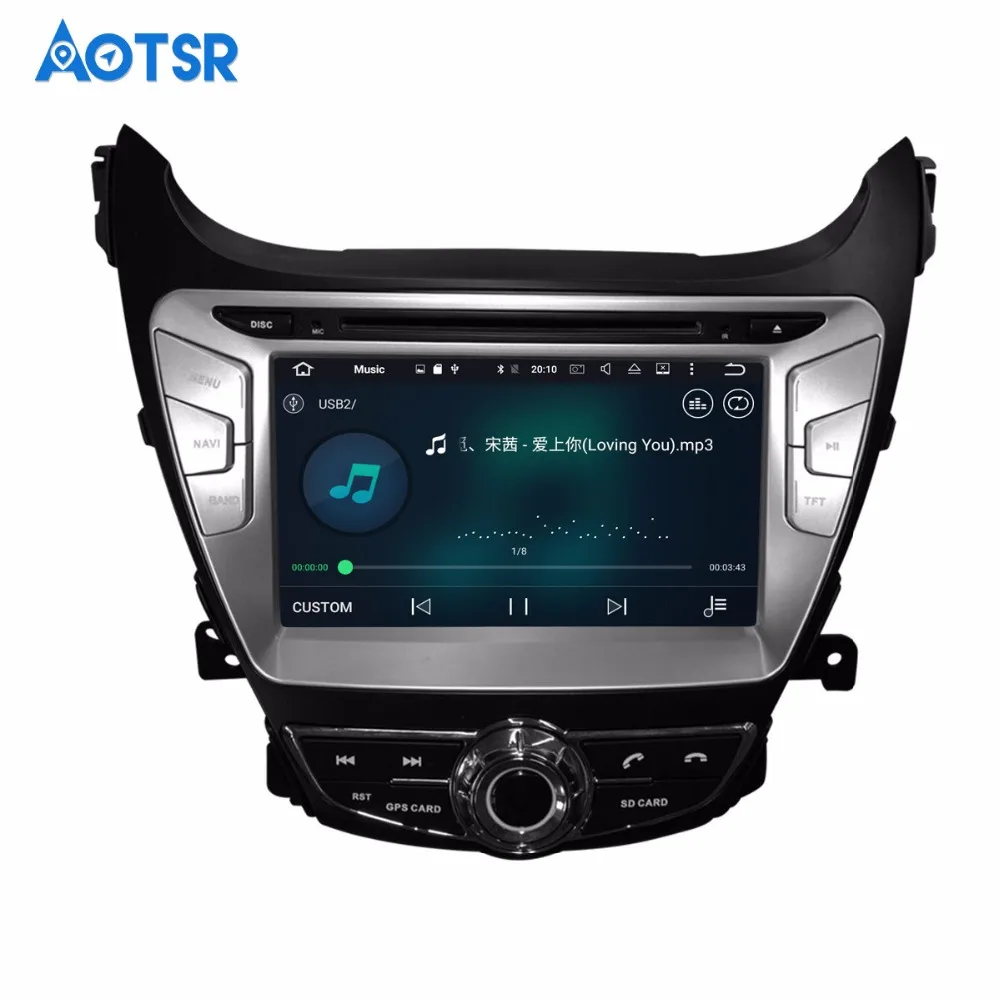 Android 8 1 автомобильный DVD CD плеер GPS навигация Авто Радио стерео для Hyundai ELANTRA 2011 2013
