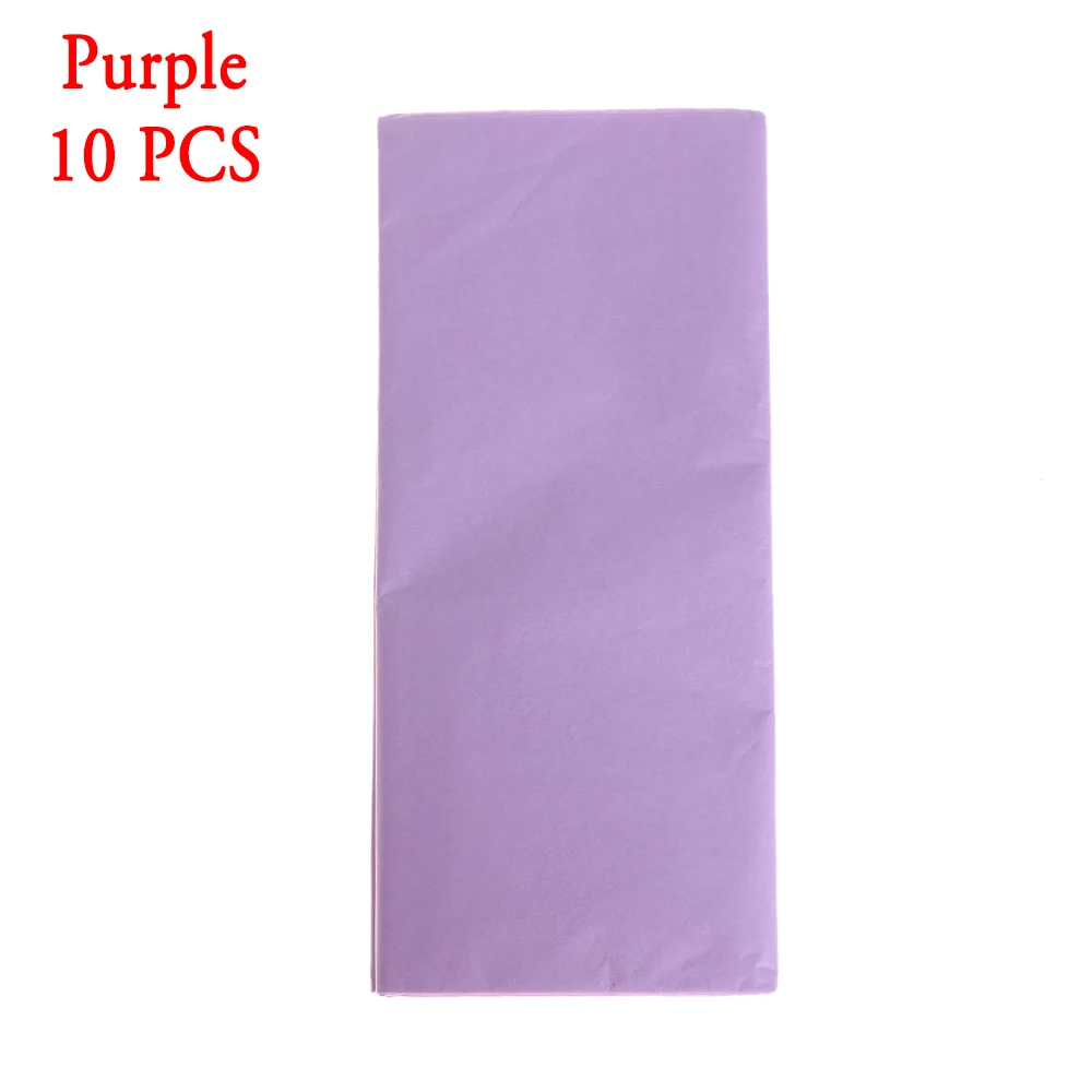 purple 10 шт./пакет 50x66 см ткани Бумага Цветок Оберточной Бумага подарочная упаковка ремесло Бумага рулон футболка с изображением бутылки вина обувь Костюмы упаковочная упаковка - Цвет: purple