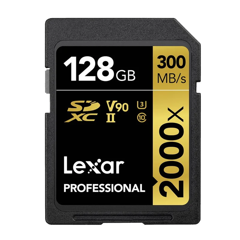 Lexar SD Card профессионального 2000x высокое Скорость 300 МБ/с. SDXC UHS-II U3 Class 10 флэш-карты памяти для 3D 4K видео в формате Full HD Камера