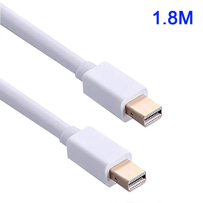 Мужской шнур со штырем белый Удлинительный кабель мини DP к Мини ПК ноутбук