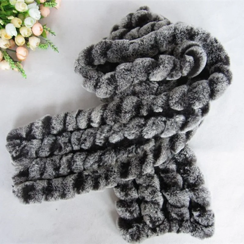 (TopFurMall) женские модные зимние вязаные шарфы из меха кролика Рекс меховые пашмины