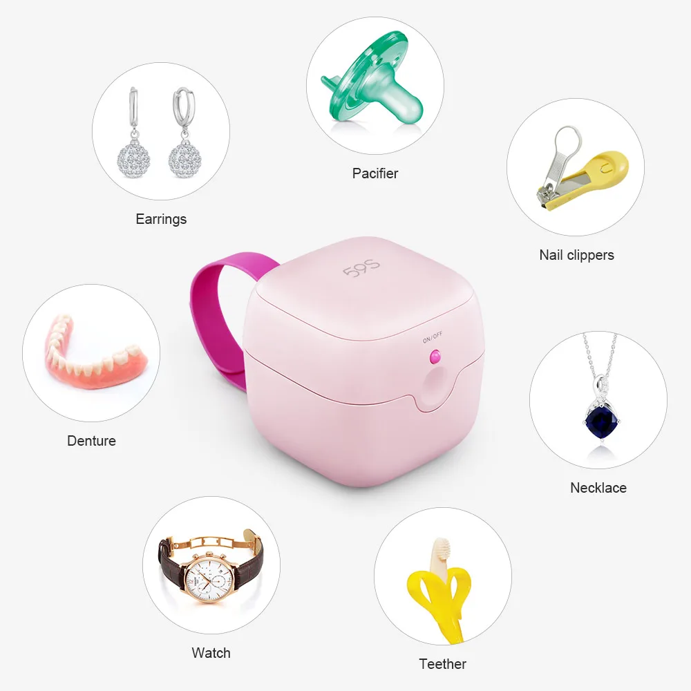

59S Baby Nipple Pacifier Sterilizer Earrings Sterilizer Storage Box 260nm UV Light Kill Germs Protection From Viral Infection