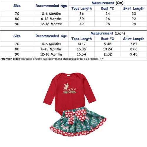 Комплект рождественской одежды для маленьких девочек 2 предмета боди комбинезон