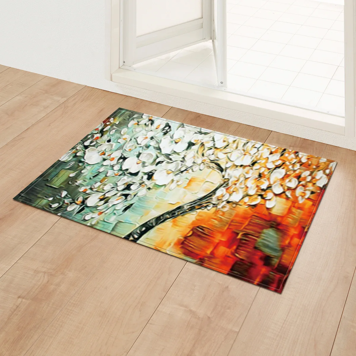 Входные Коврики Zeegle с рисунком дерева Противоскользящие коврики для дверей