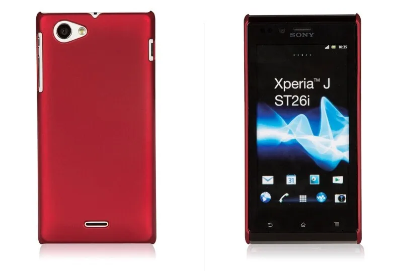 Чехол для sony Xperia J, цветной резиновый матовый жесткий чехол на заднюю панель для sony Xperia J St26i, высокое качество