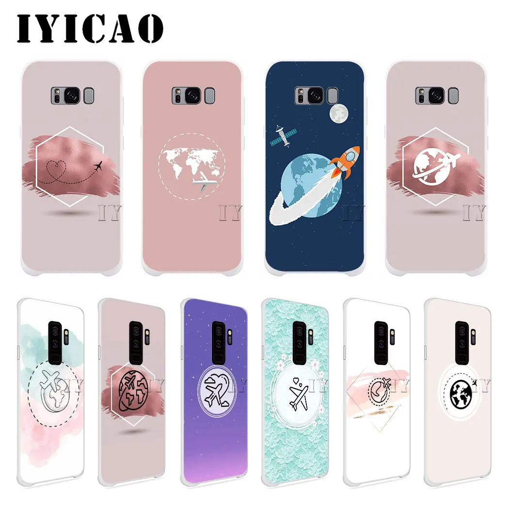 IYICAO простой милый мультяшный Воздушный самолет жесткий чехол для Samsung Galaxy S10e S10 S9