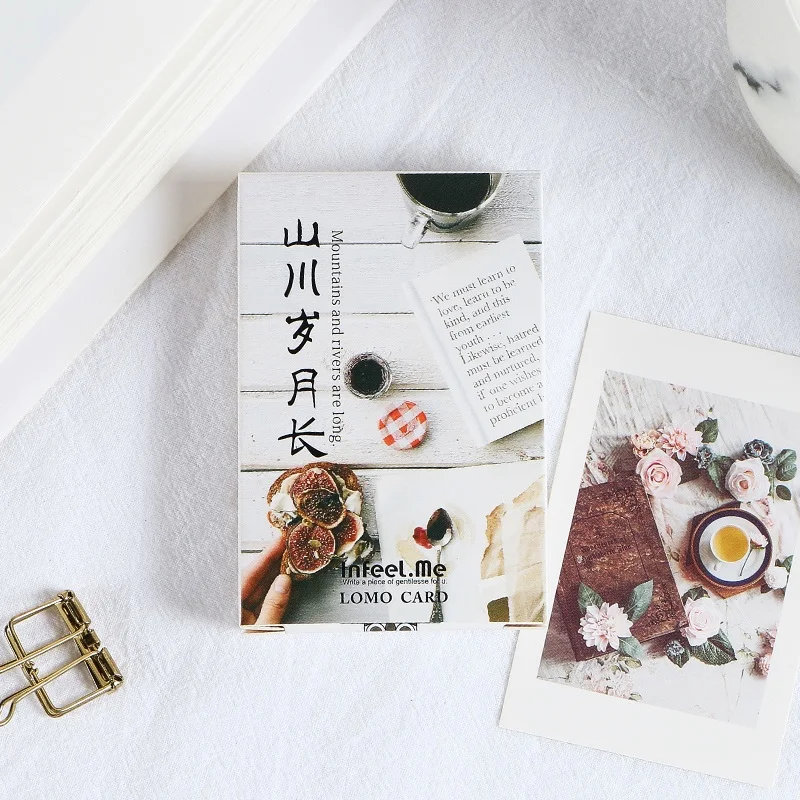 28 листов в наборе длинная ломо открытка с изображением гор и рек мини