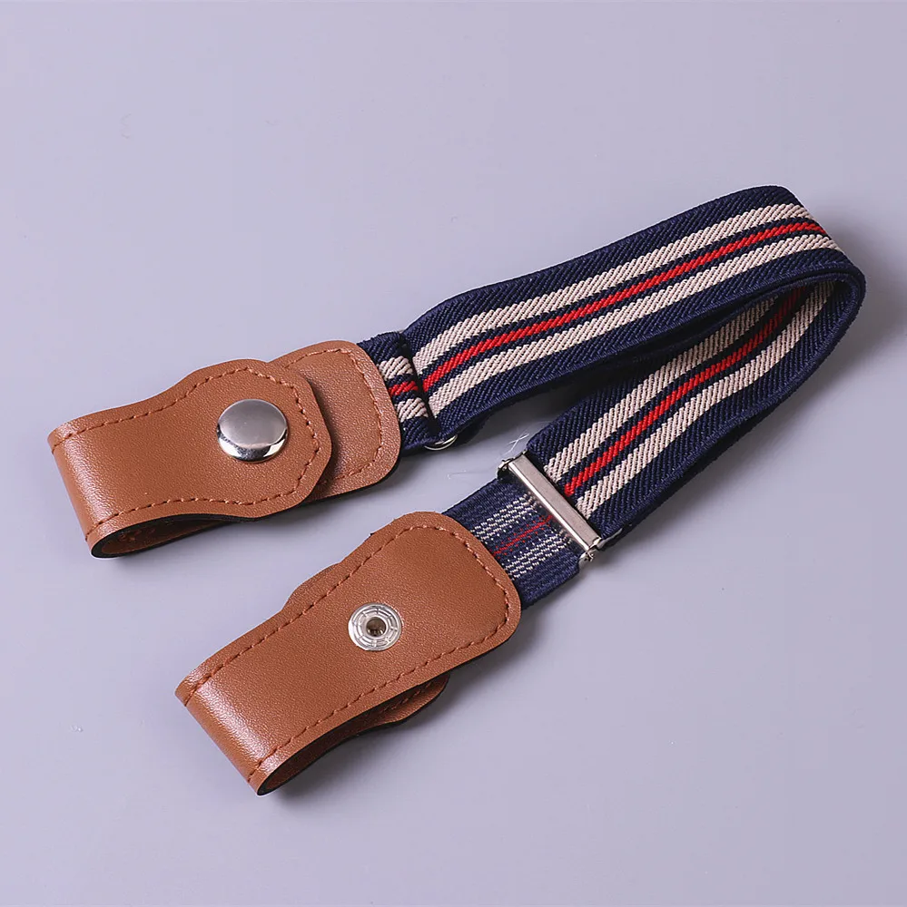 M blue with red stri Горячие Новые Детские эластичный пояс Брюки для девочек для Обувь для девочек Обувь для мальчиков анти вычет ремень Детские Essential 16 Цвет Детский Джинсы для женщин ремень - Цвет: M blue with red stri