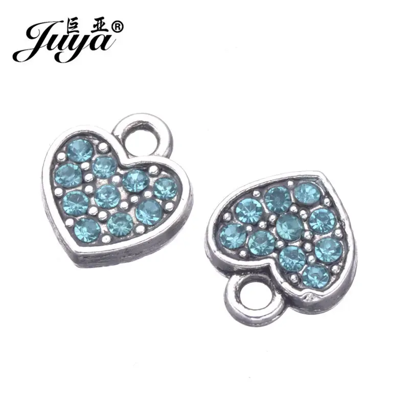 As picture 20pcs JUYA 20 штук новые ювелирные изделия из тибетского серебра Cz стразами Сердце Звезда, шарм, Подвески Аксессуары для Для женщин Набор для изготовления ювелирных украшений вручную поставки - Окраска металла: As picture 20pcs