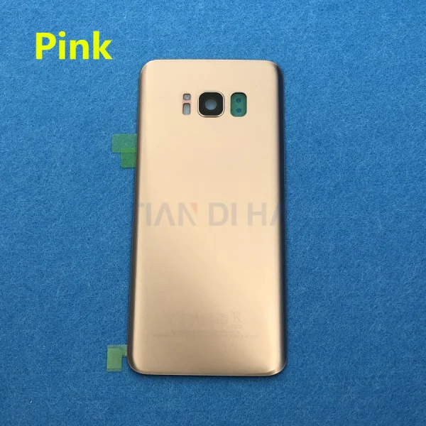 For S8 Pink Задняя крышка для samsung Galaxy S8, задняя панель, крышка для батареи G950 G950F SM-G950F G950FD, чехол для задней двери, Сменный Чехол - Цвет: For S8 Pink