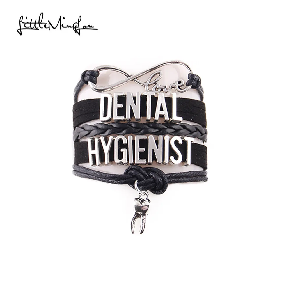 

Маленький MingLou Бесконечность любовь стоматологический гигиенический браслет искусственная кожа обмотка мужские браслеты и браслеты для женщин ювелирные изделия