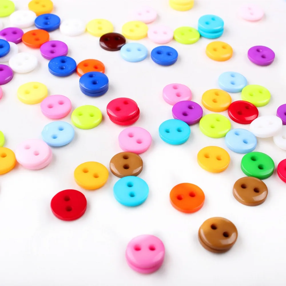 ZXP &amp XJ 100-300 шт. Смешанные Круглые пуговицы с двумя отверстиями диаметром 9 мм из